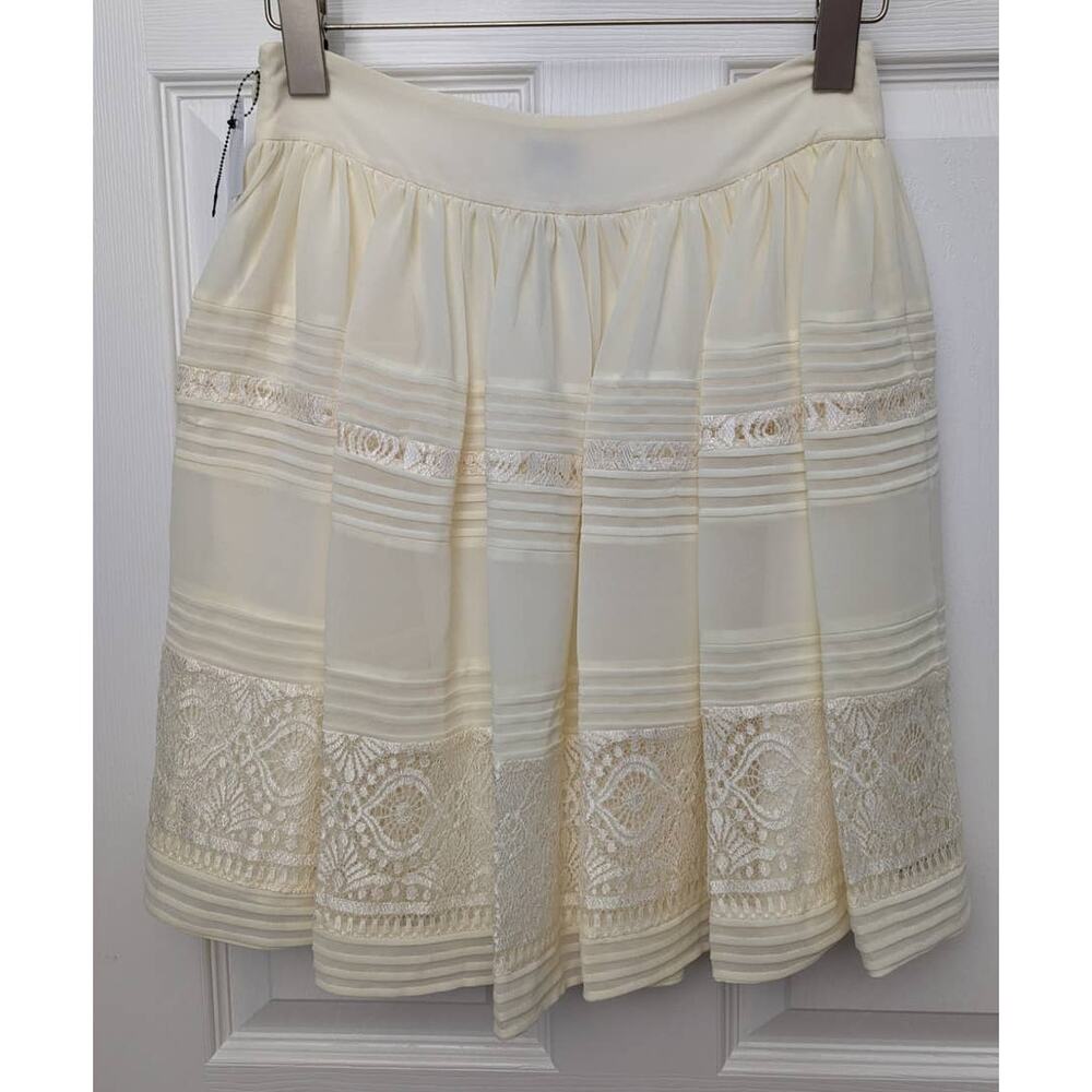 Alice By Temperley Skirt Lace Pleated Ivory Cocktail Party Bridal Shower Date - Picture 3 of 11